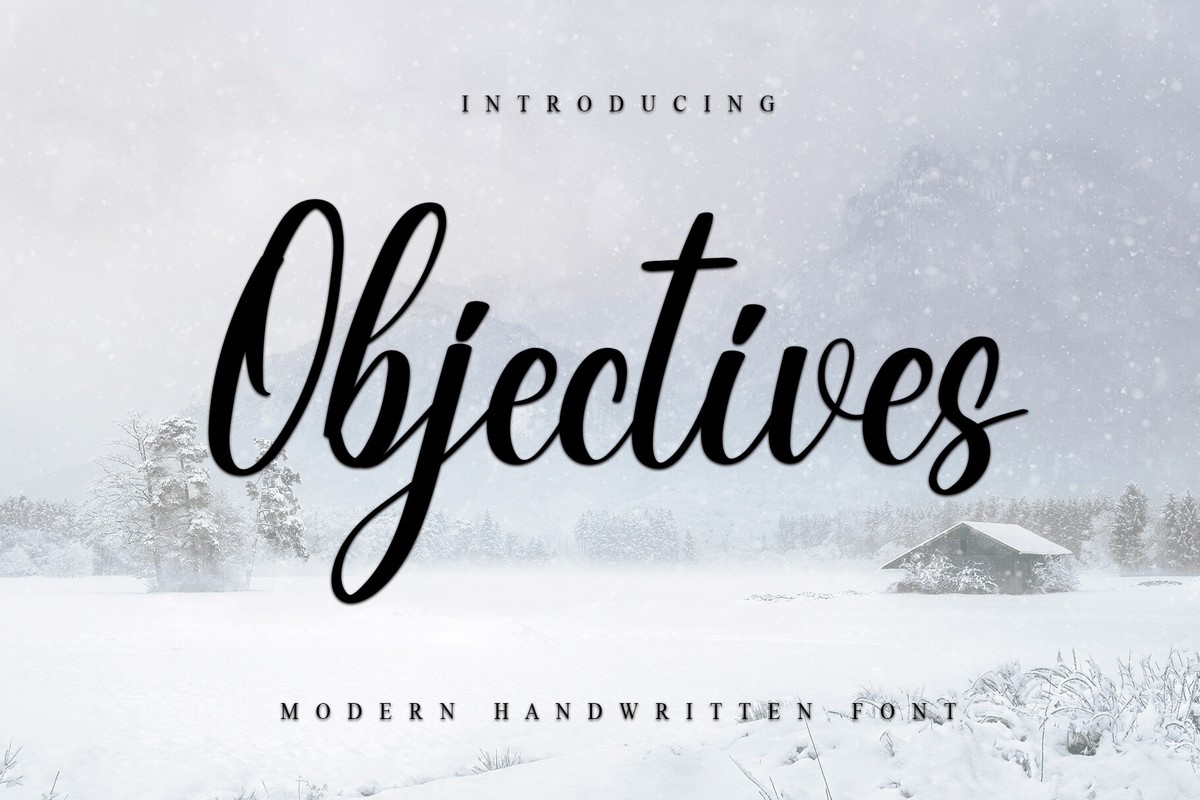 Beispiel einer Objectives-Schriftart