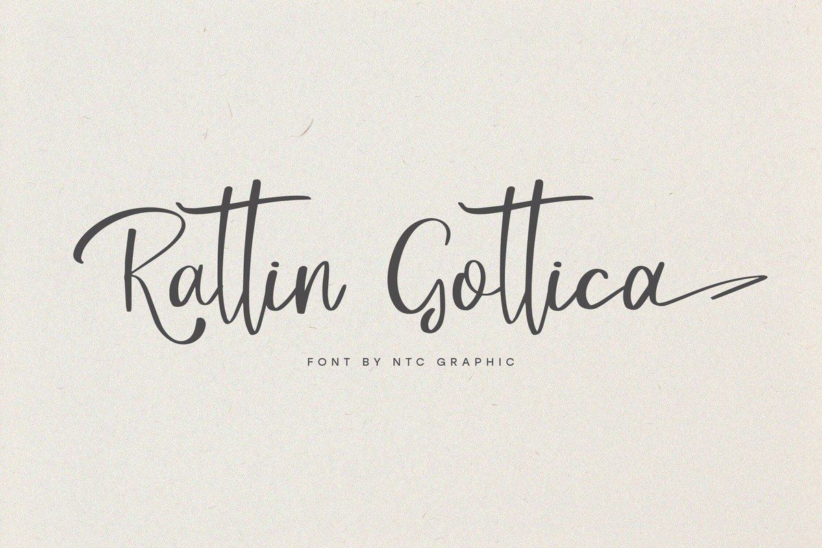 Beispiel einer Rattin Gotica-Schriftart