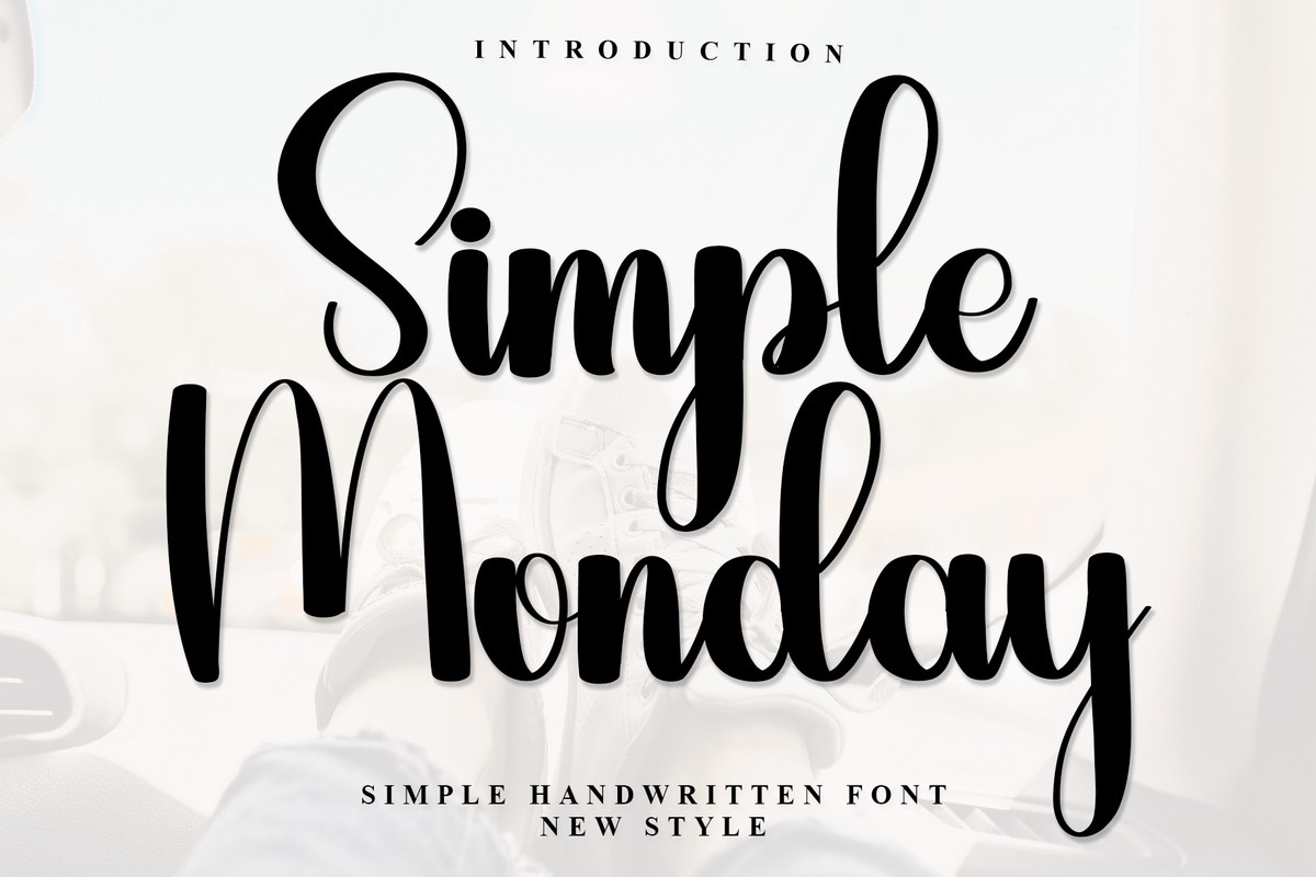 Beispiel einer Simple Monday-Schriftart