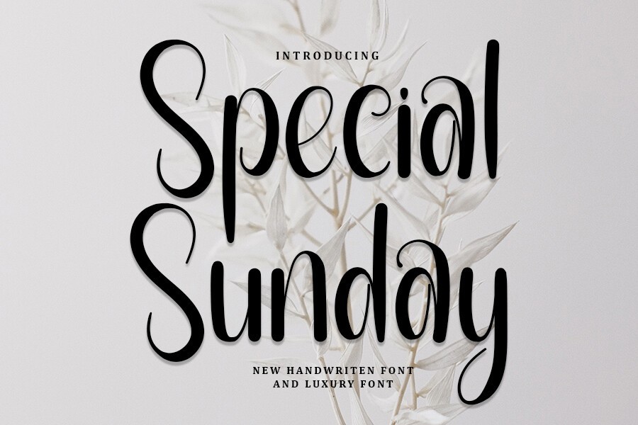 Beispiel einer Special Sunday-Schriftart