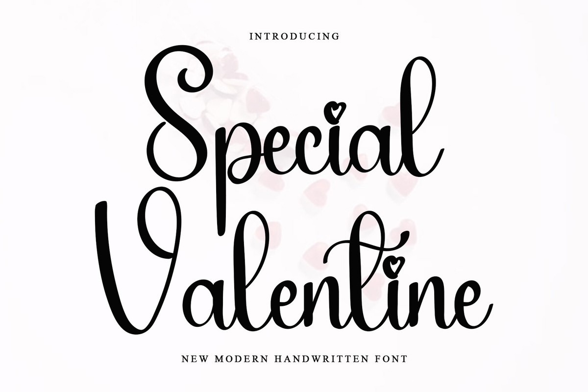 Beispiel einer Special Valentine-Schriftart