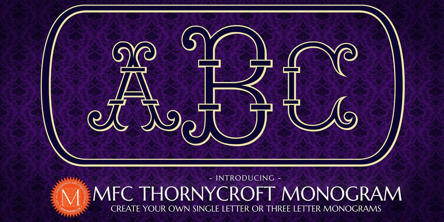 Beispiel einer MFC Thornycroft Monogram-Schriftart