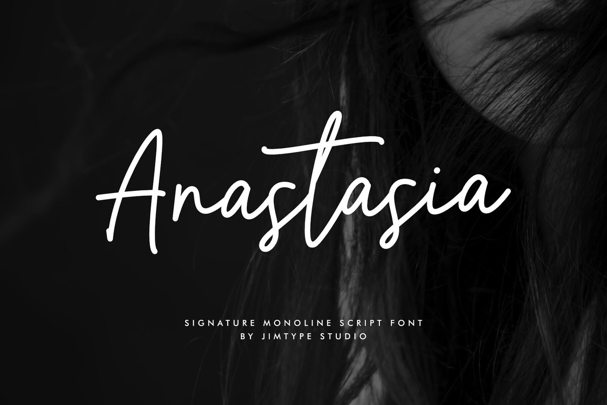 Beispiel einer Anastasia Script Regular-Schriftart