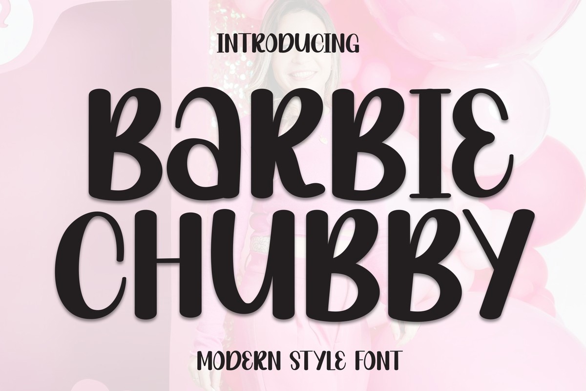 Beispiel einer Barbie Chubby-Schriftart