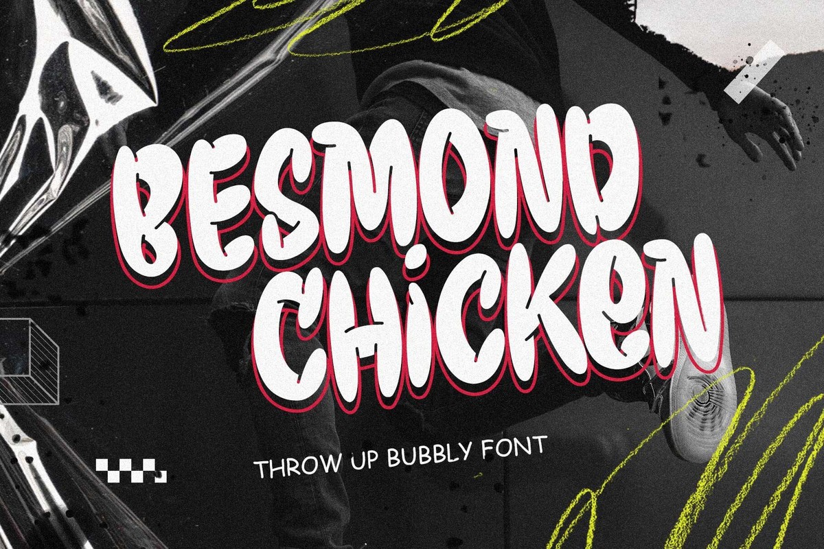 Beispiel einer Besmond Chicken Solid-Schriftart