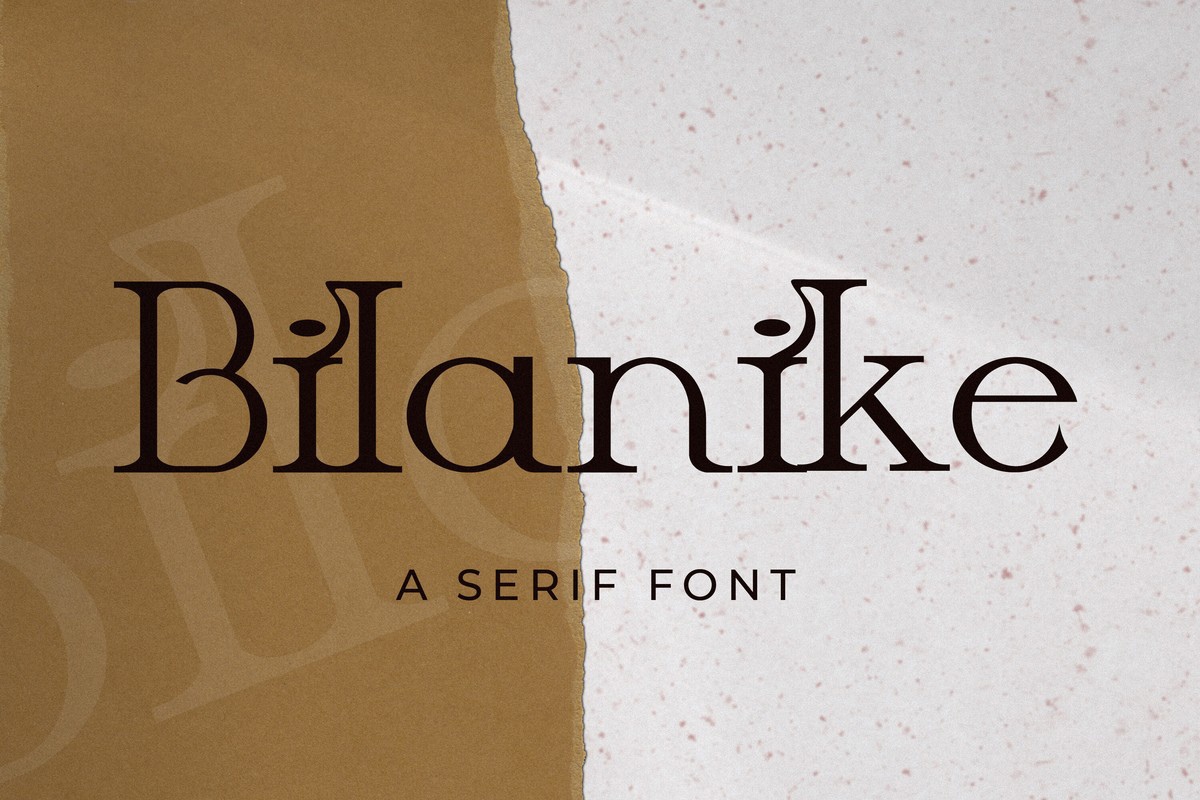 Beispiel einer Bilanike Regular-Schriftart