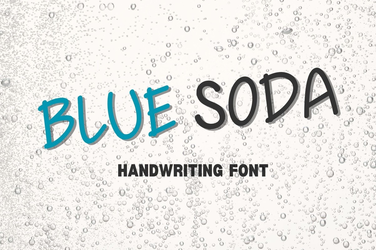 Beispiel einer Blue Soda-Schriftart