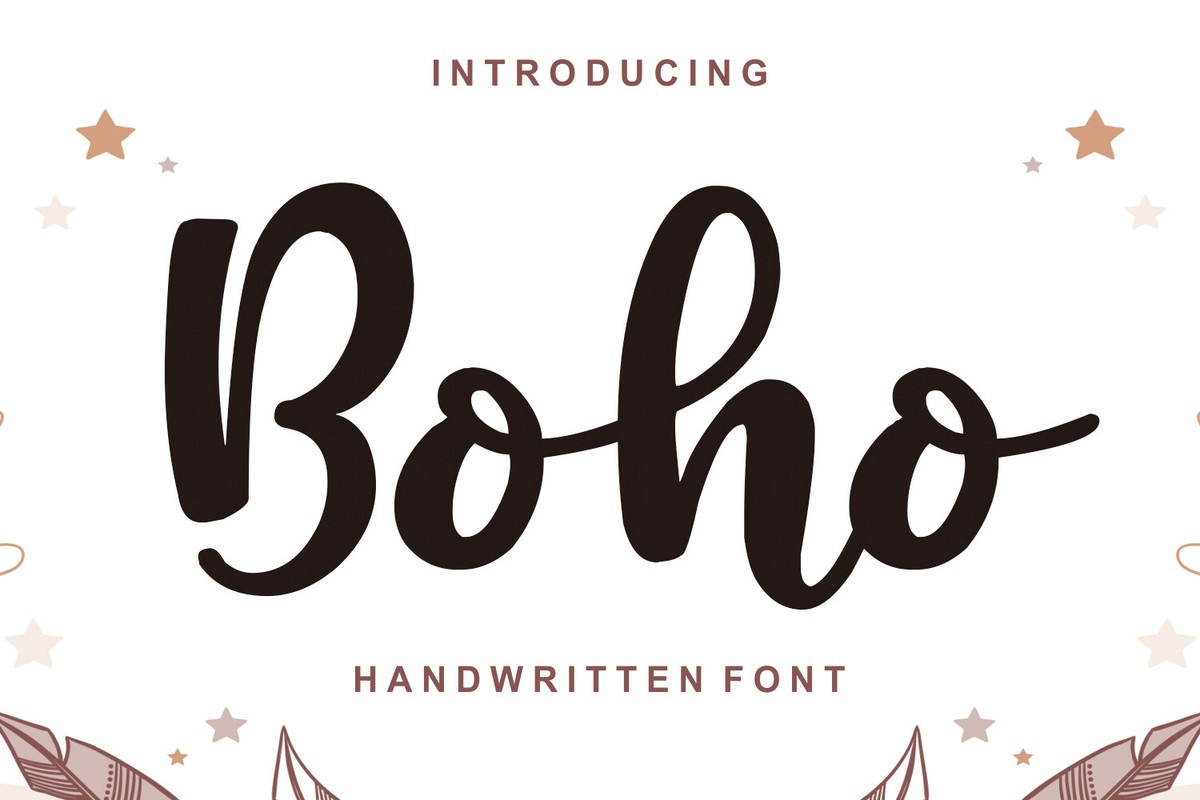 Beispiel einer Boho-Schriftart