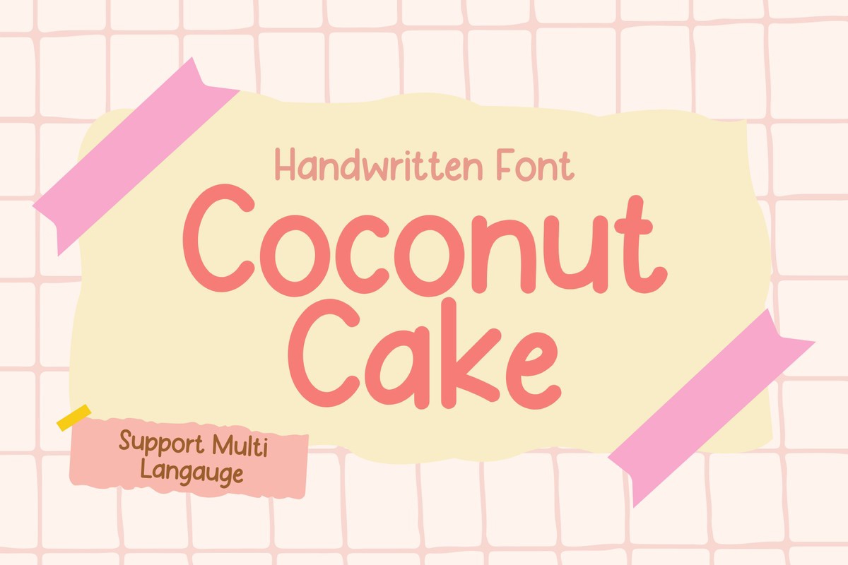 Beispiel einer Coconut Cake-Schriftart