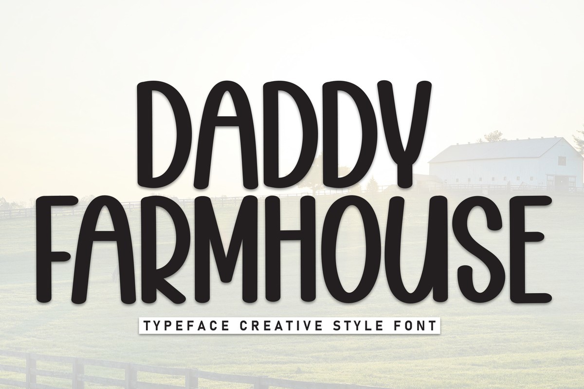 Beispiel einer Daddy Farmhouse-Schriftart