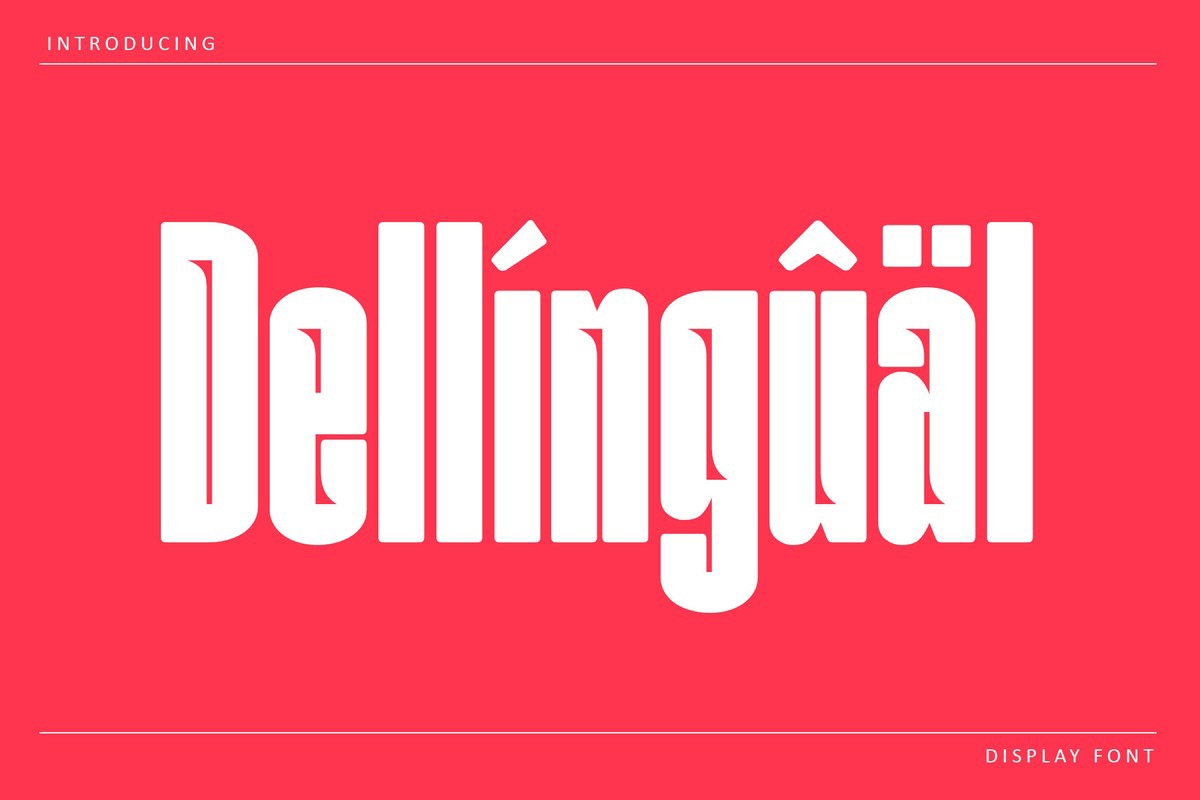 Beispiel einer Dellingual Regular-Schriftart