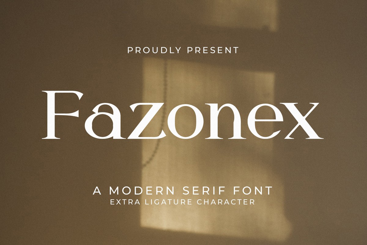 Beispiel einer Fazonex Regular-Schriftart