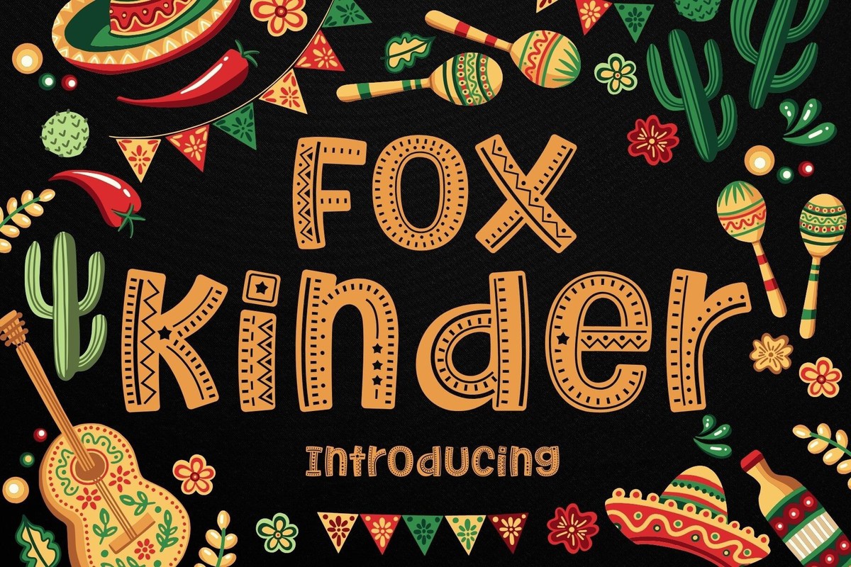 Beispiel einer Fox Kinder-Schriftart