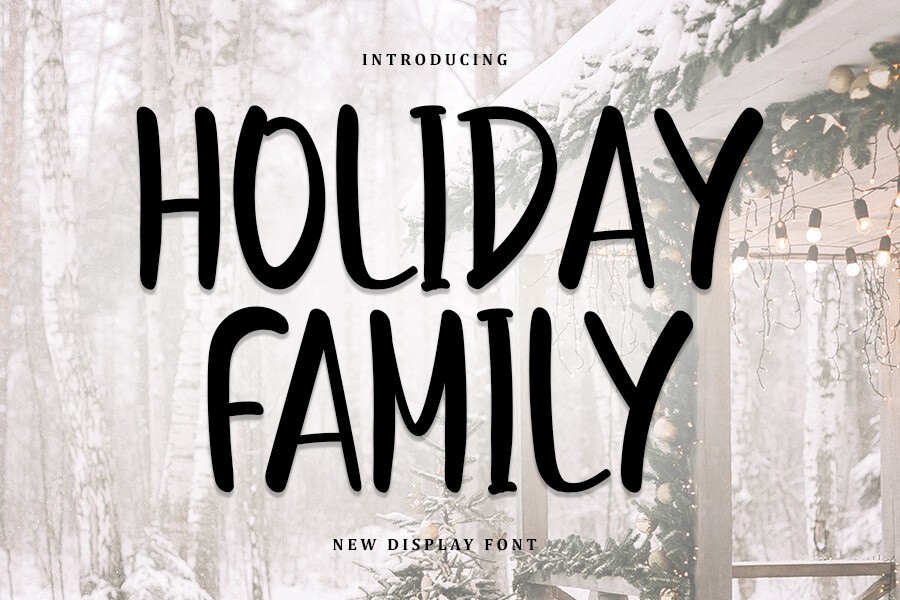 Beispiel einer Holiday Family-Schriftart