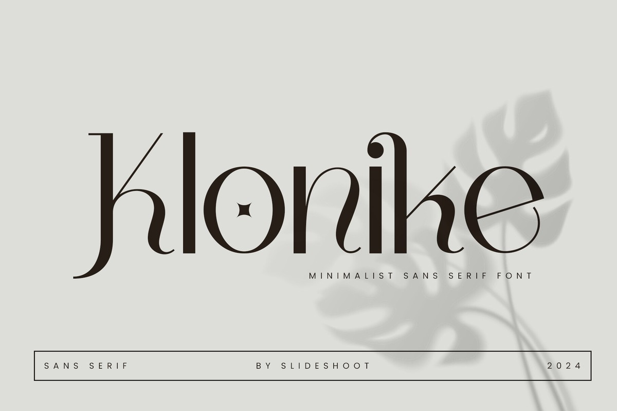 Beispiel einer Klonike-Schriftart