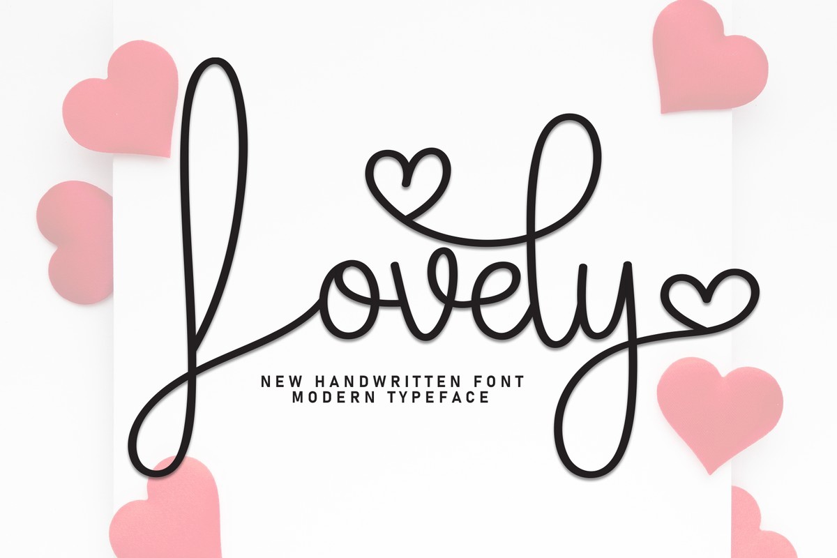 Beispiel einer Lovely-Schriftart