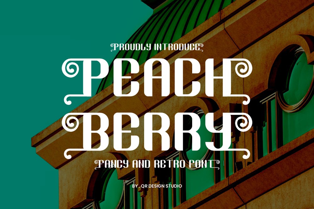 Beispiel einer Peach Berry-Schriftart