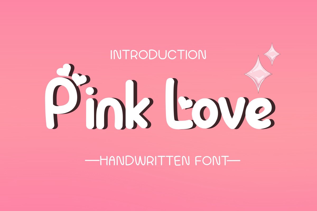 Beispiel einer Pink Love-Schriftart