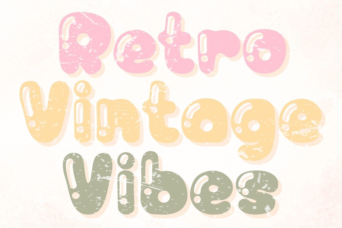 Beispiel einer Retro Vintage Vibes-Schriftart
