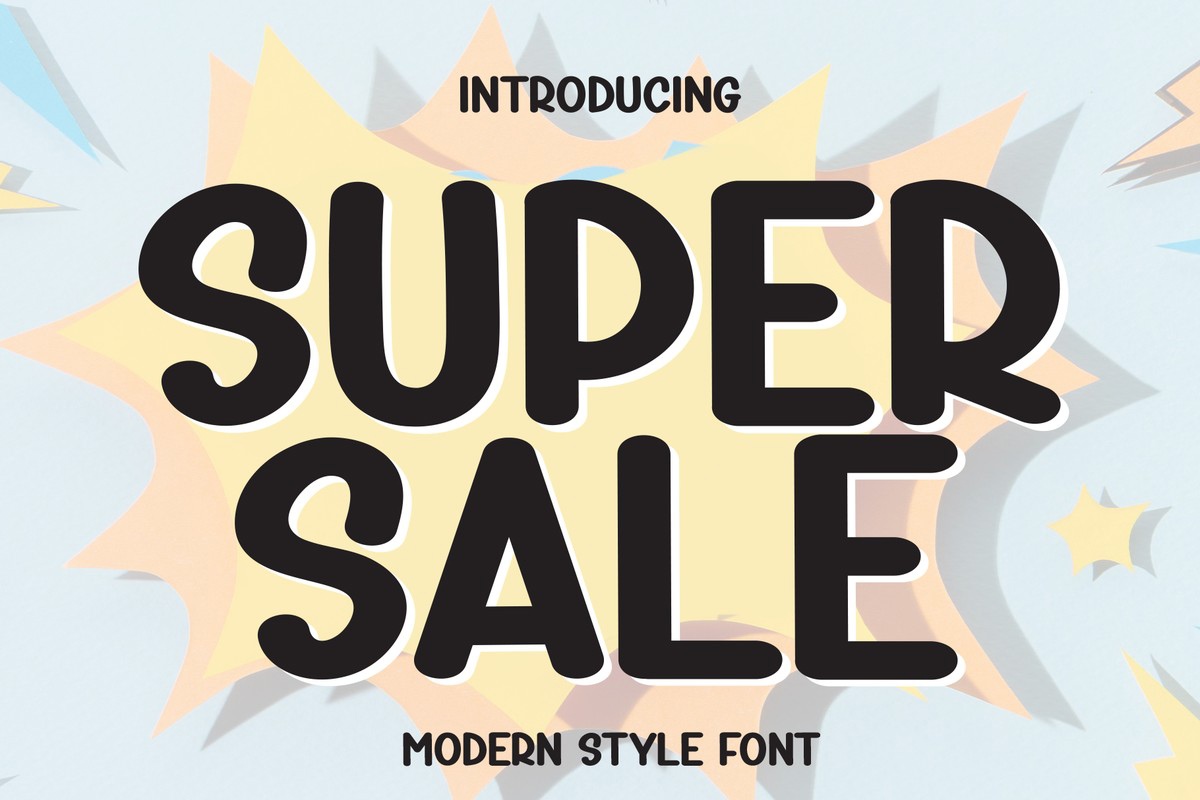 Beispiel einer Super Sale-Schriftart