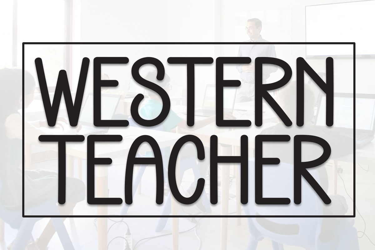 Beispiel einer Western Teacher-Schriftart