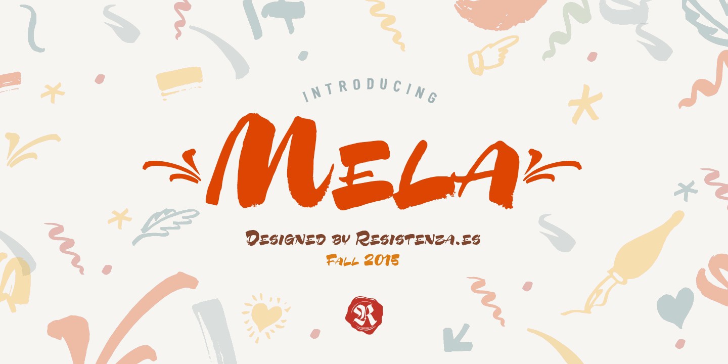 Beispiel einer Mela Regular-Schriftart