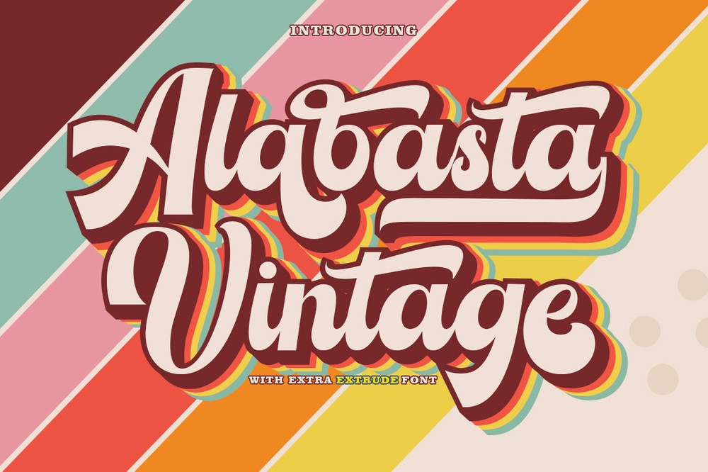 Beispiel einer Alabasta Vintage-Schriftart