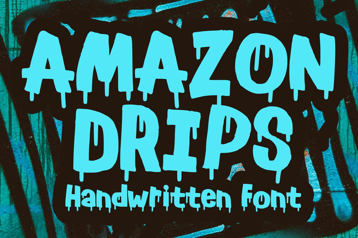 Beispiel einer Amazon Drips Regular-Schriftart