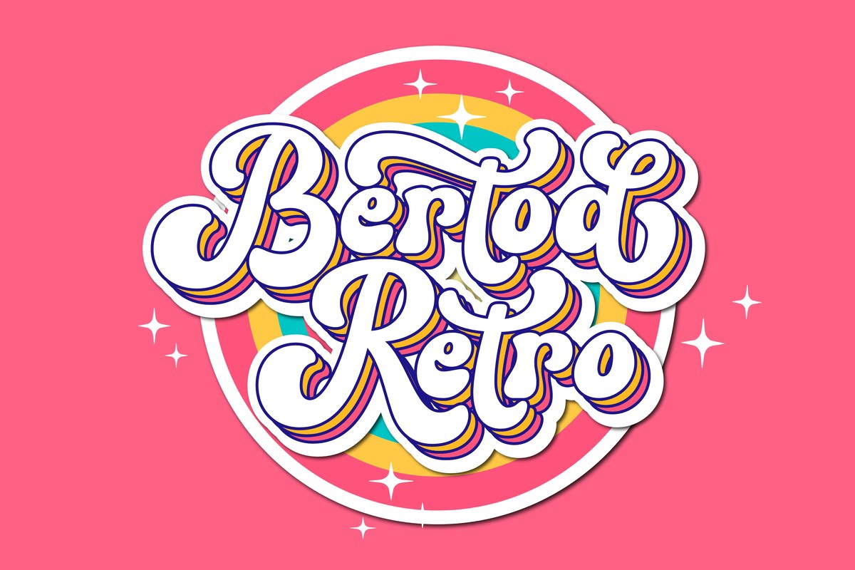 Beispiel einer Bertod Retro-Schriftart