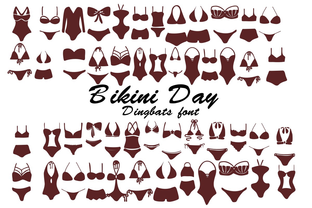 Beispiel einer Bikini Day-Schriftart