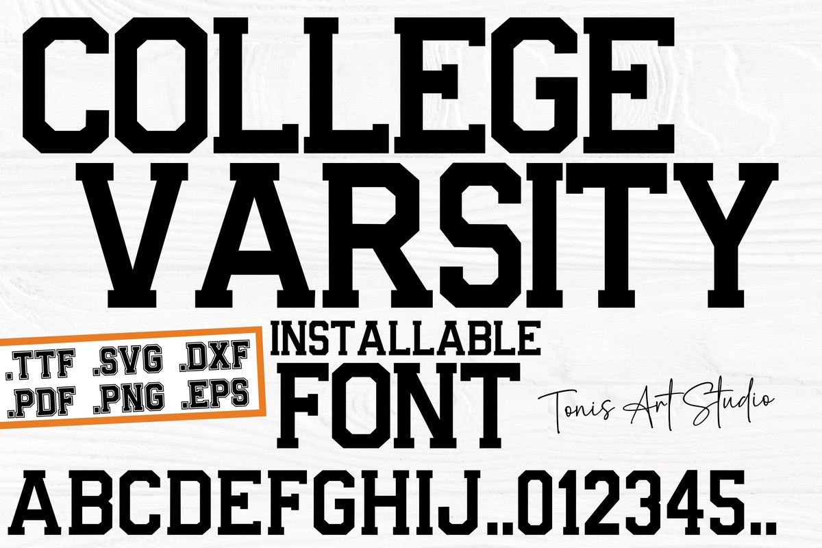 Beispiel einer AB College Varsit Regular-Schriftart