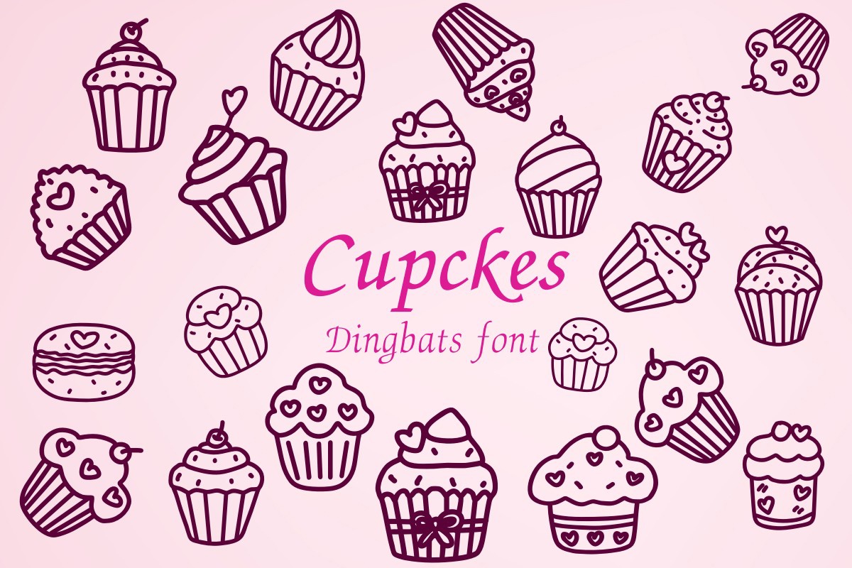 Beispiel einer Cupckes-Schriftart