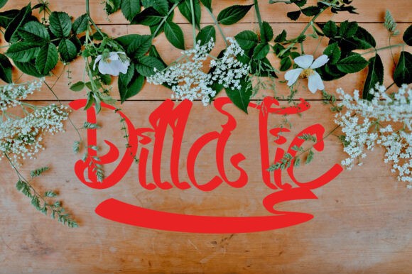 Beispiel einer Dilla Tic-Schriftart