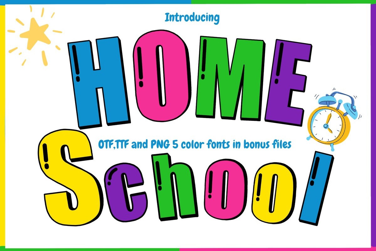 Beispiel einer Home School Regular-Schriftart