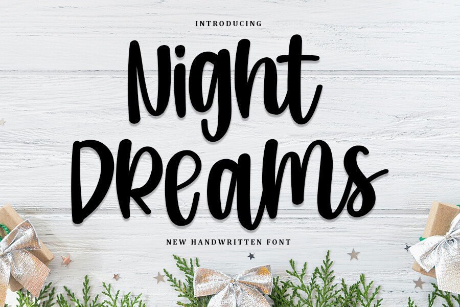 Beispiel einer Night Dreams-Schriftart