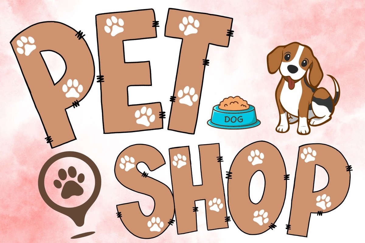 Beispiel einer Pet Shop-Schriftart