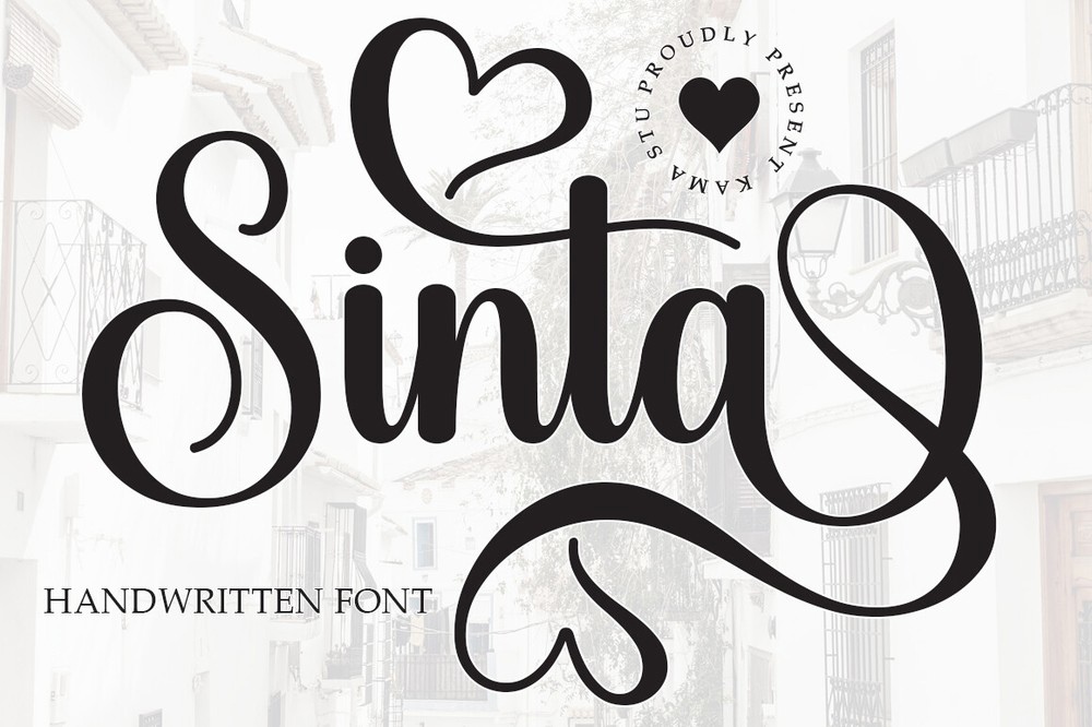 Beispiel einer Sinta Regular-Schriftart