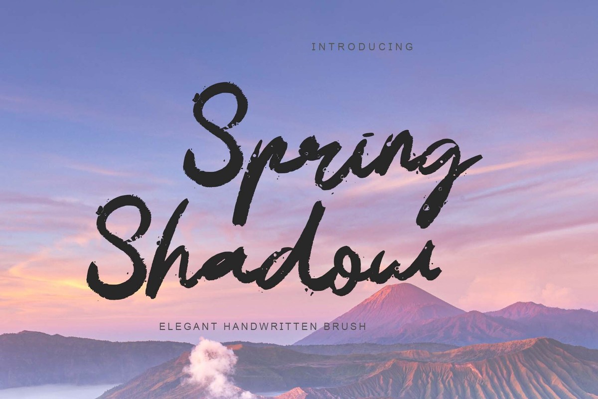 Beispiel einer Spring Shadow-Schriftart