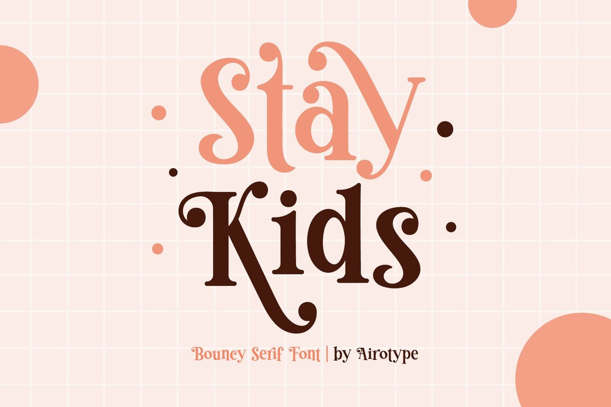 Beispiel einer Stay Kids Regular-Schriftart