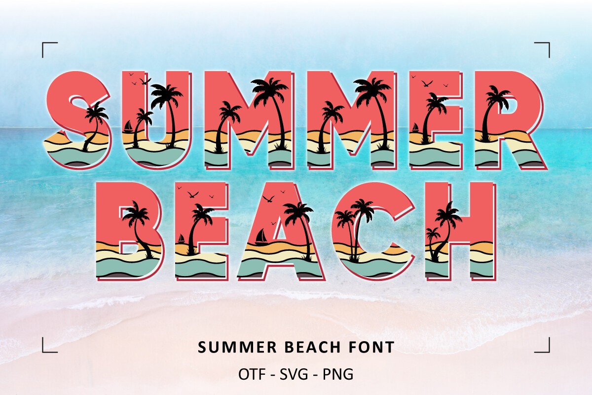 Beispiel einer Summer Beach-Schriftart