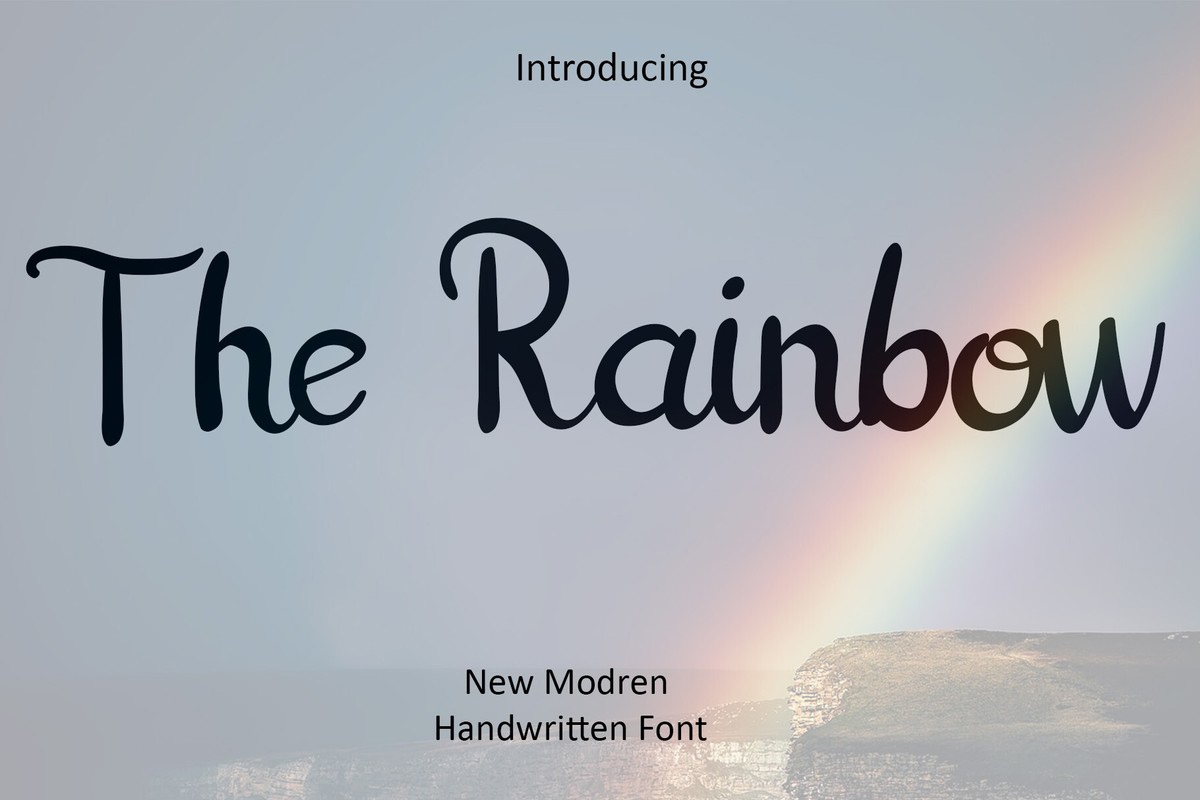 Beispiel einer The Rainbow Regular-Schriftart