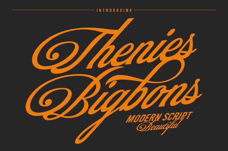 Beispiel einer Thenies Bigbons Regular-Schriftart