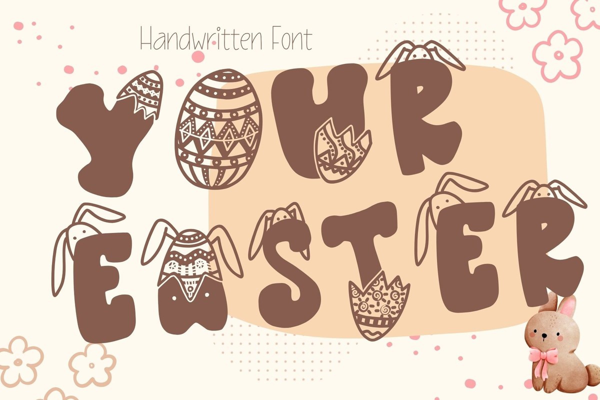 Beispiel einer Your Easter-Schriftart