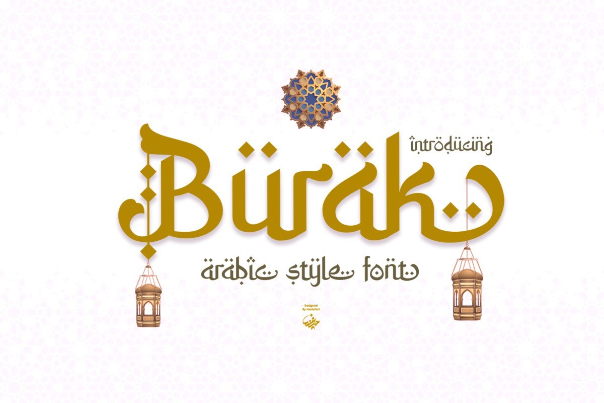Beispiel einer Burak-Schriftart