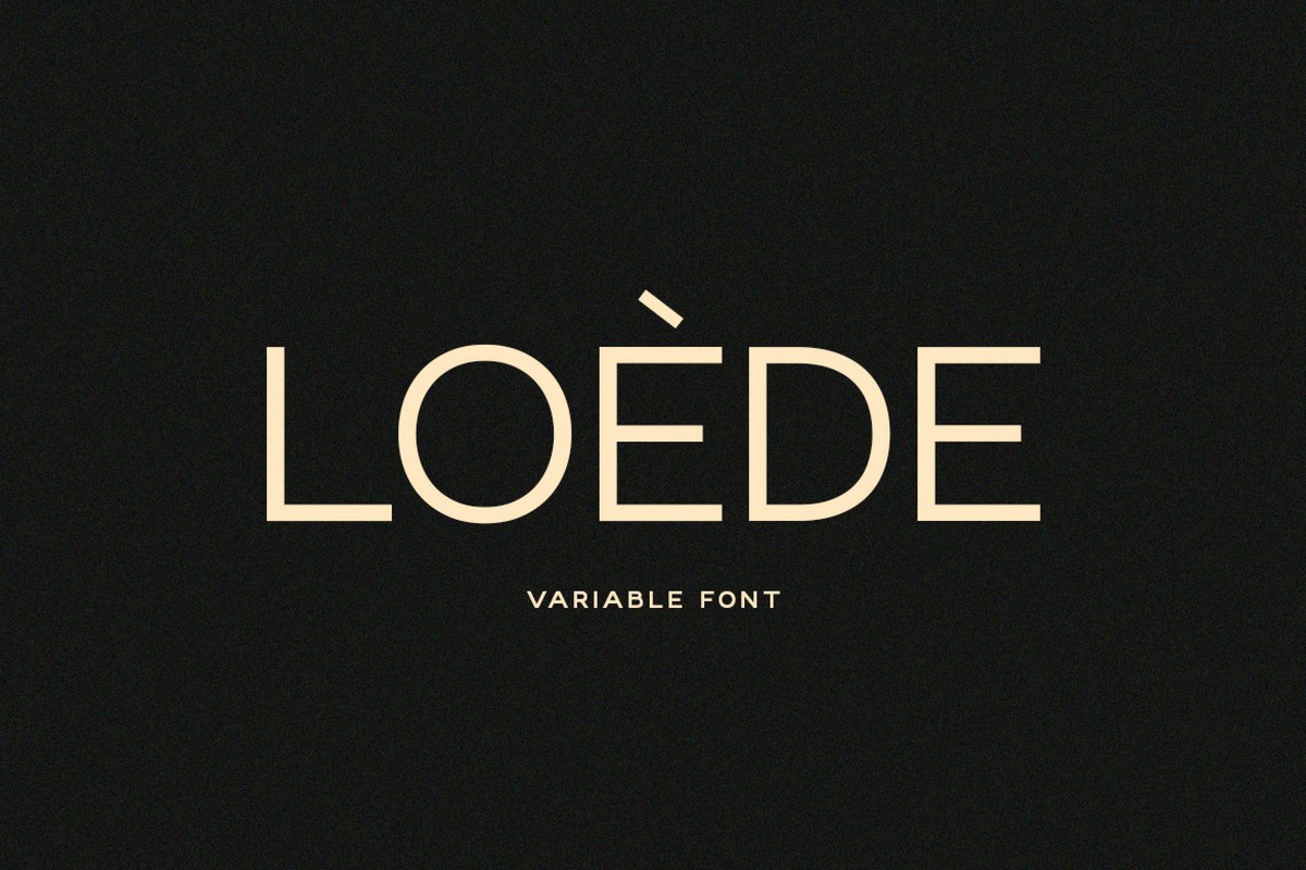 Beispiel einer Loede Medium-Schriftart