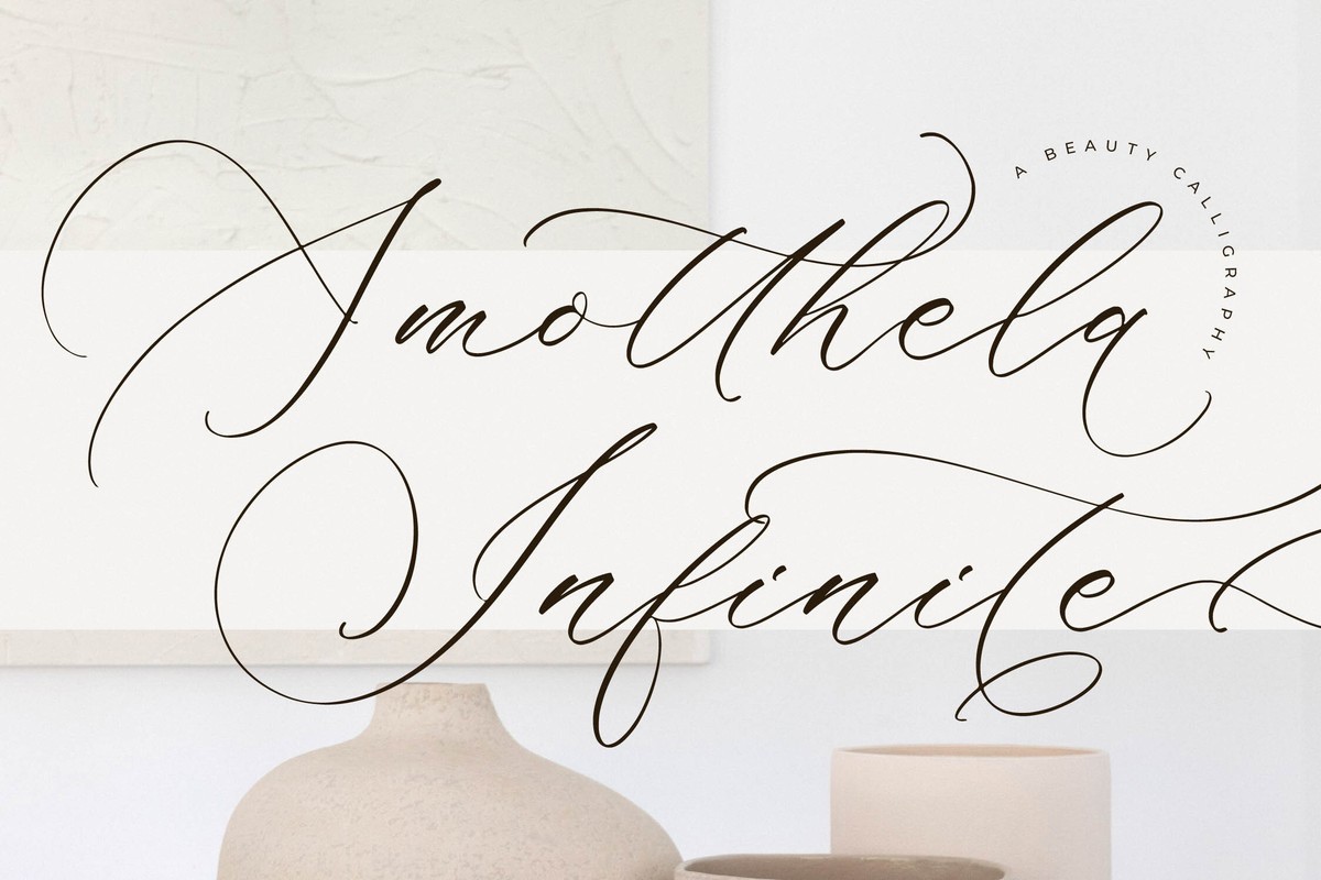 Beispiel einer Amotthela Infinite-Schriftart