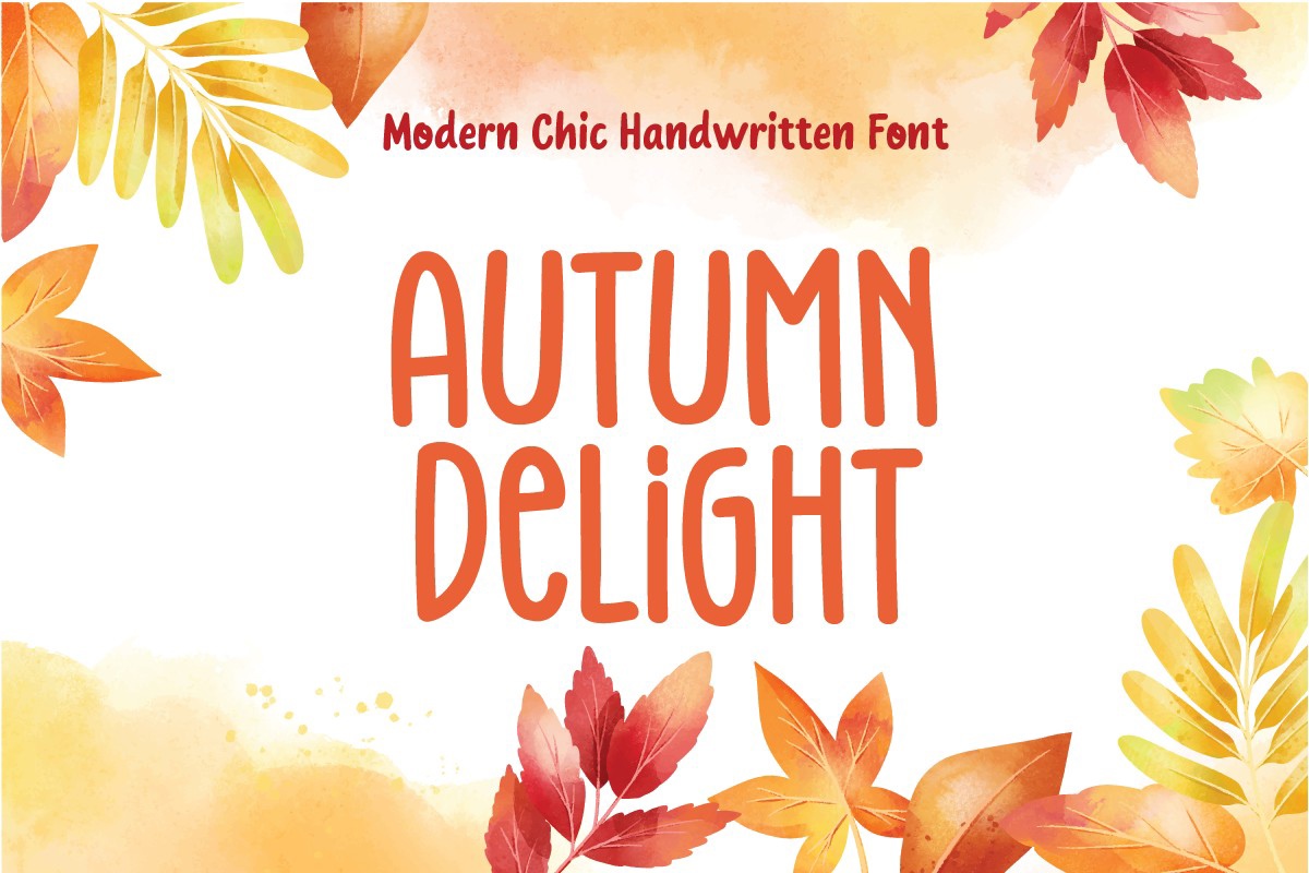 Beispiel einer Autumn Delight Regular-Schriftart