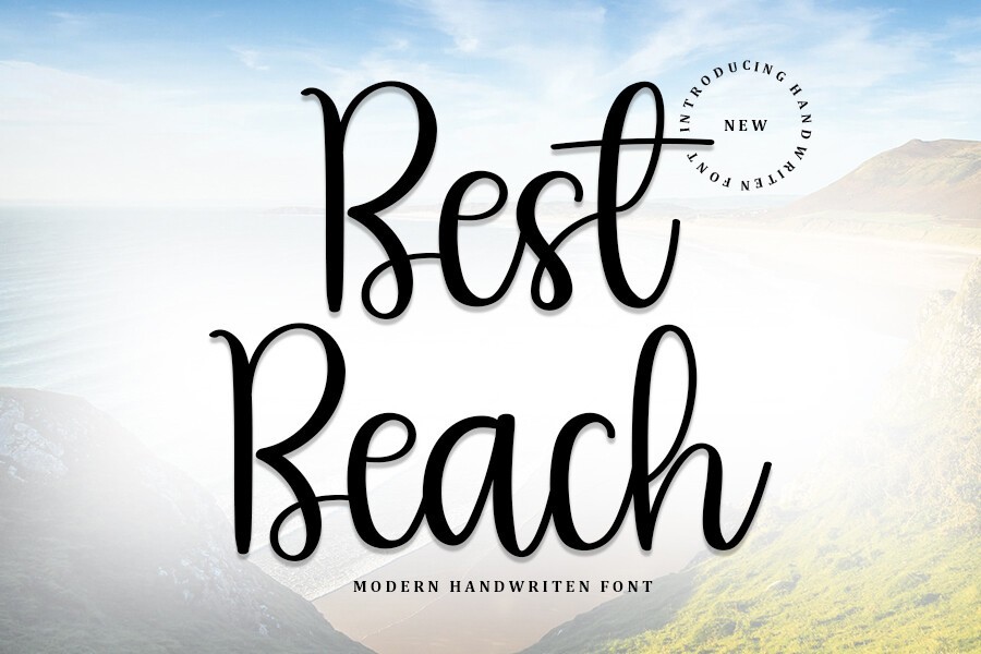 Beispiel einer Best Beach Regular-Schriftart