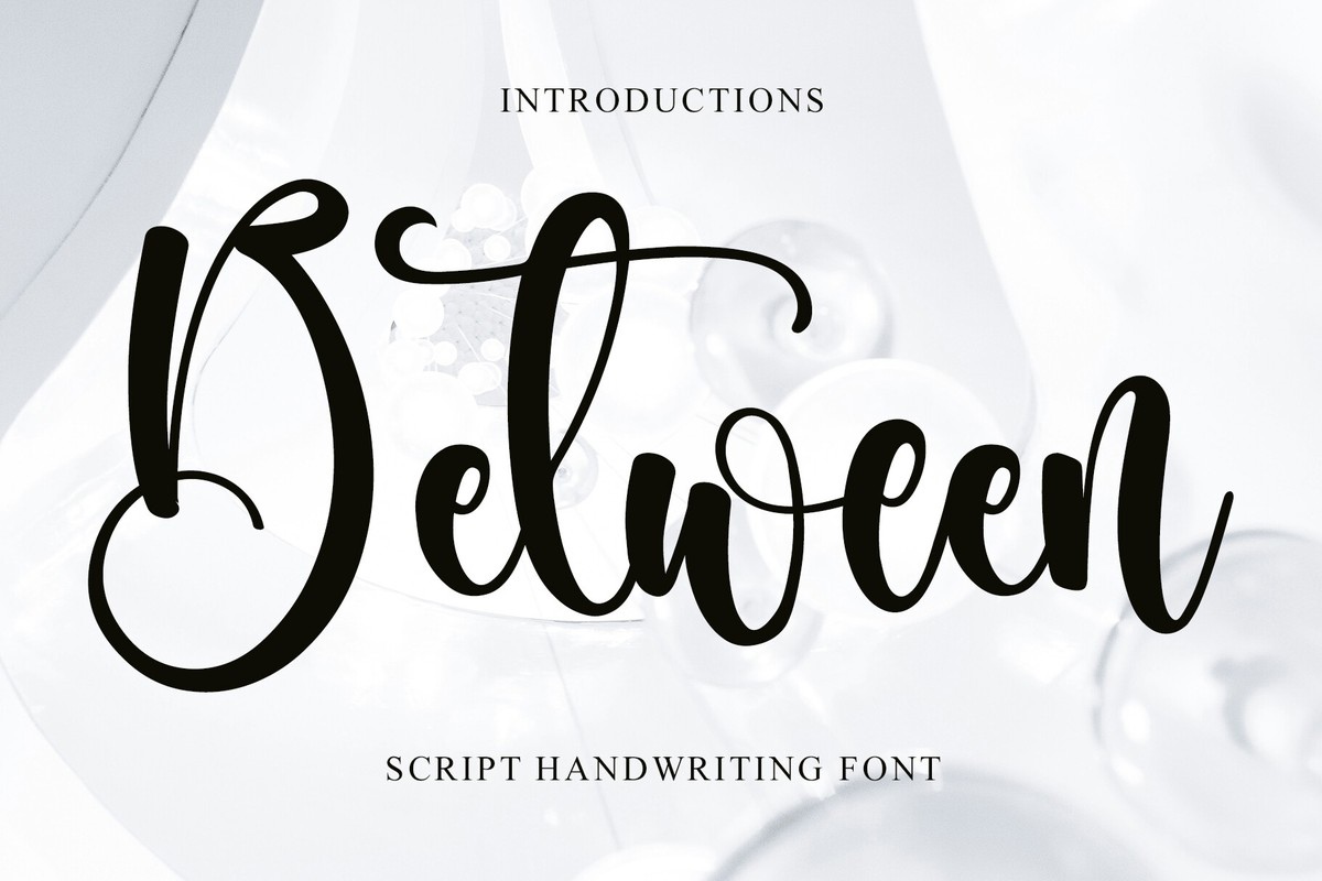 Beispiel einer Between-Schriftart