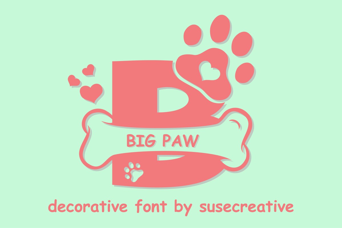 Beispiel einer Big Paw Regular-Schriftart